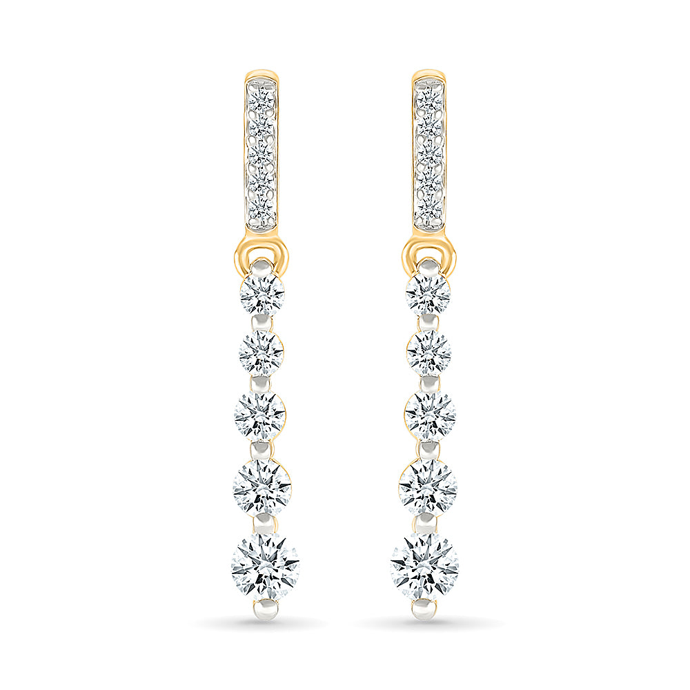 Twinkling Towers Hoops Earrings