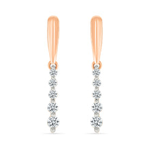 Glistening Linear Diamond Earrings