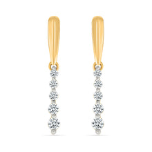 Glistening Linear Diamond Earrings