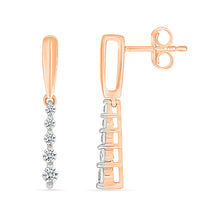 Glistening Linear Diamond Earrings