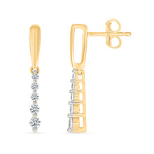 Glistening Linear Diamond Earrings
