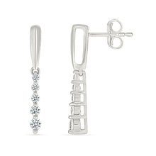 Glistening Linear Diamond Earrings