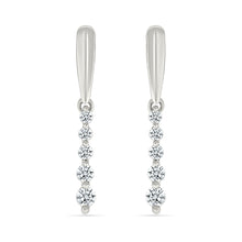 Glistening Linear Diamond Earrings