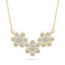 Three Flower Diamond Necklace