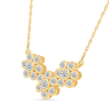 Three Flower Diamond Necklace
