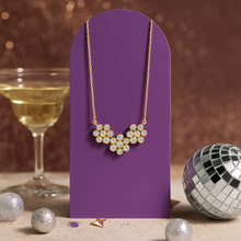 Three Flower Diamond Necklace