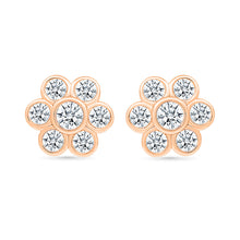 Floral Gold &  Diamond Earrings