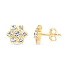 Floral Gold &  Diamond Earrings