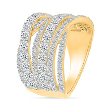 Zig Zag Gold & Diamond Ring