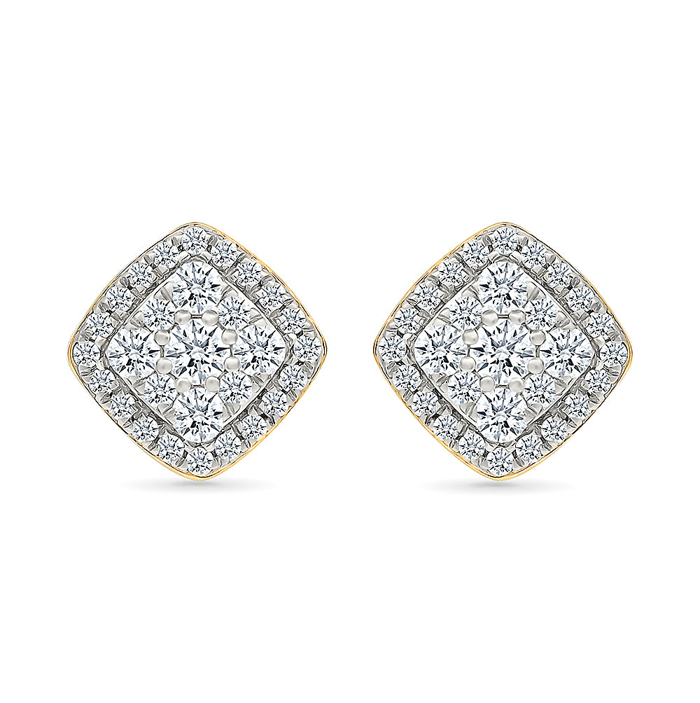 Starlight Square Diamond Earrings