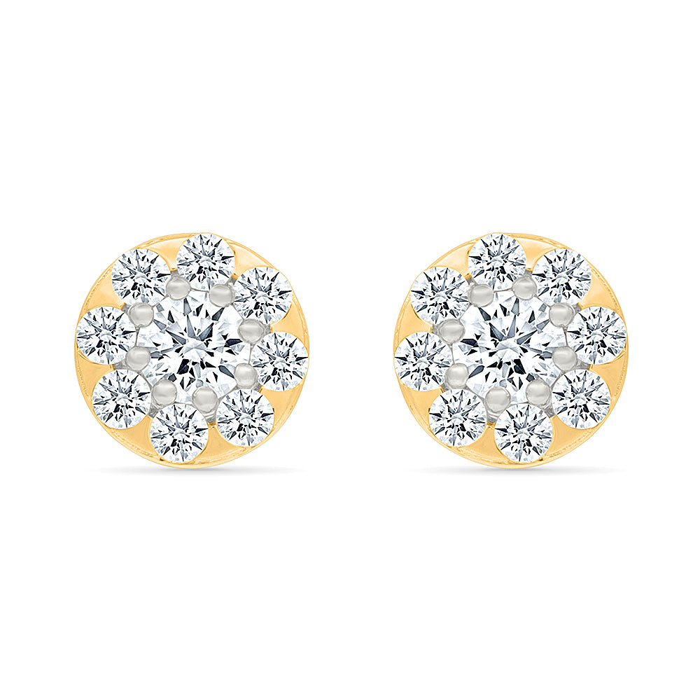 Dazzling Gold & Diamond Studs