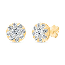 Dazzling Gold & Diamond Studs