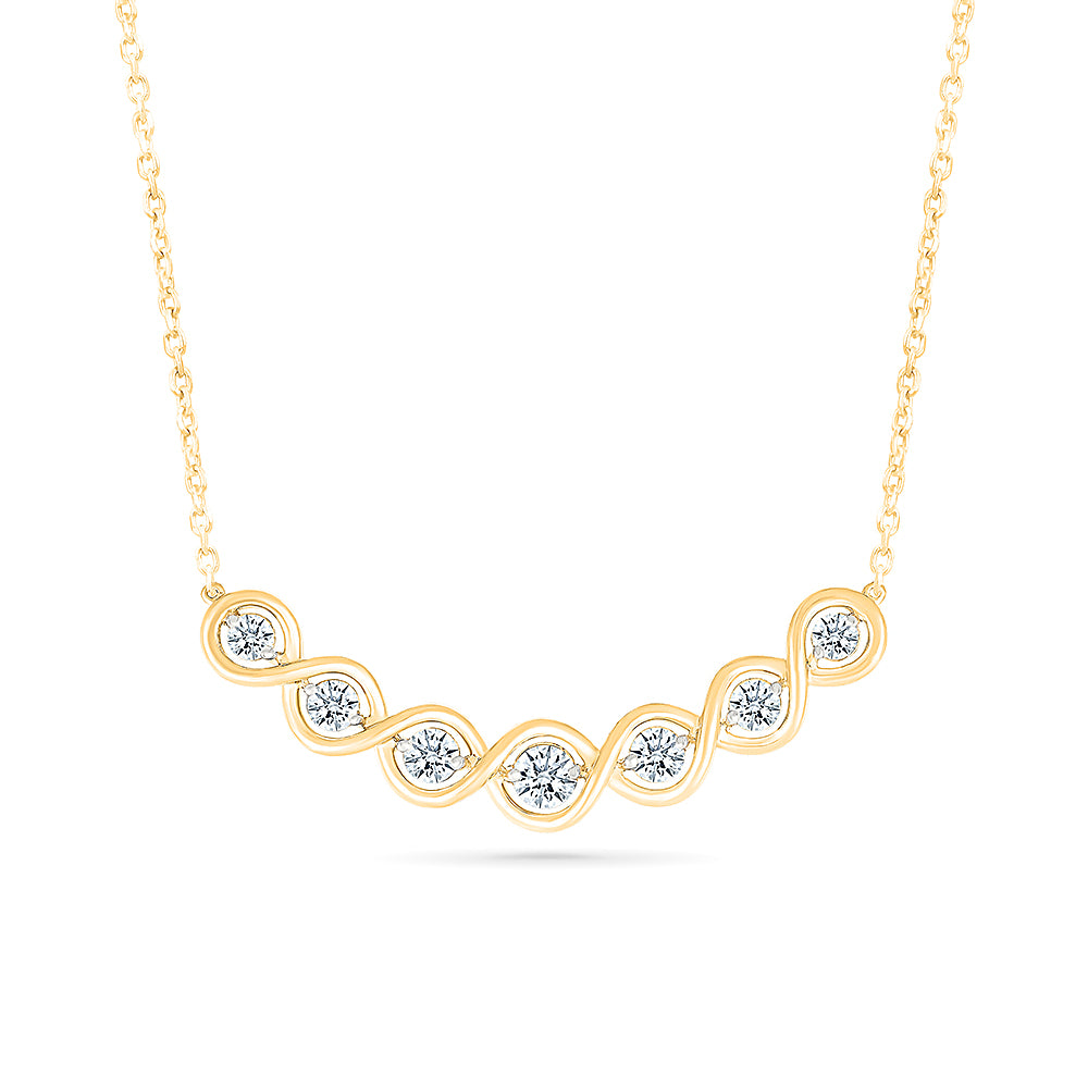 Twisted Diamond Necklace