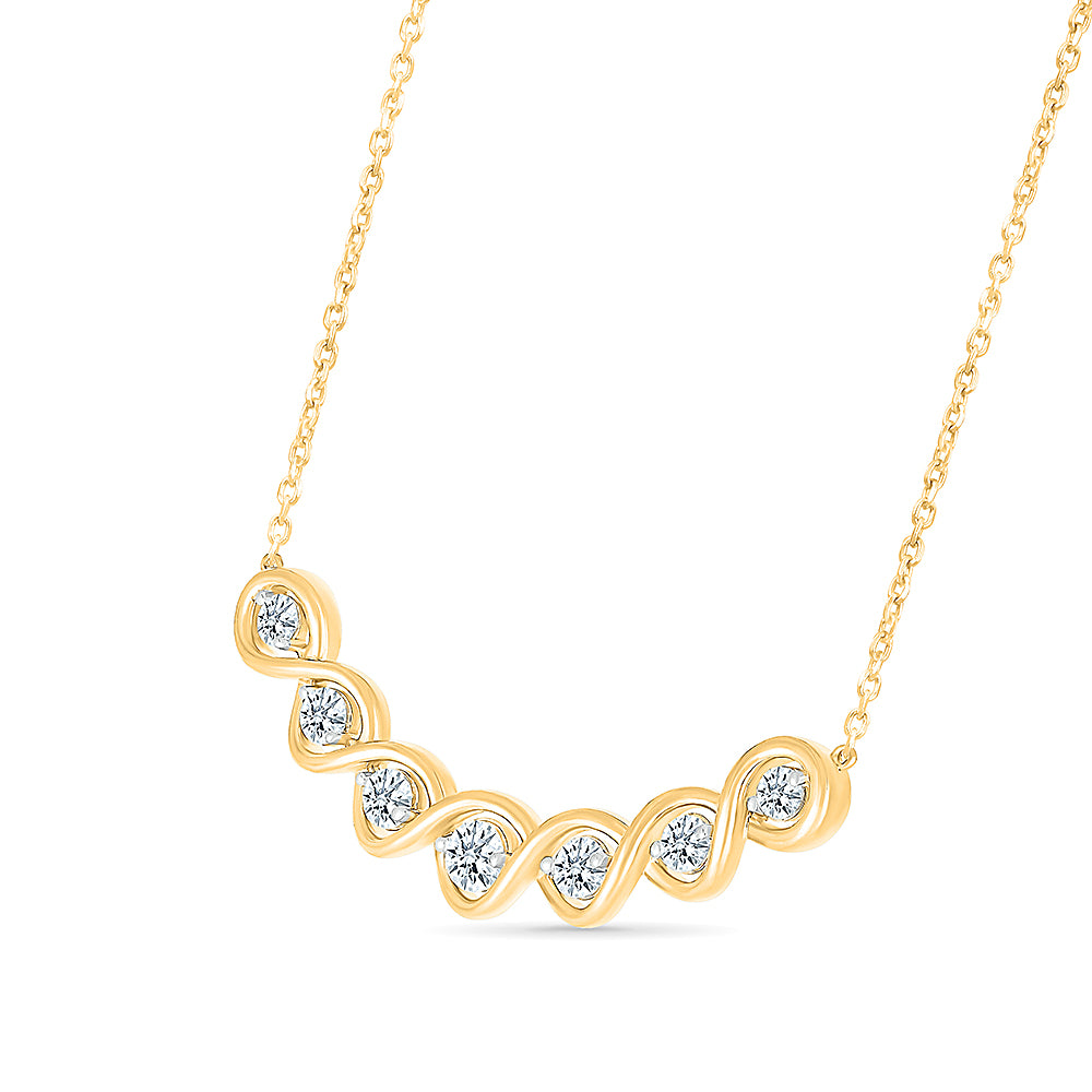 Twisted Diamond Necklace