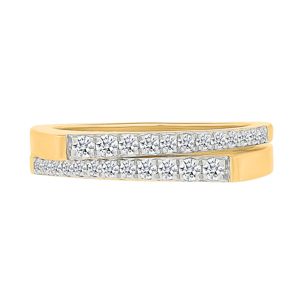 Revival Stackable Gold & Diamond Ring