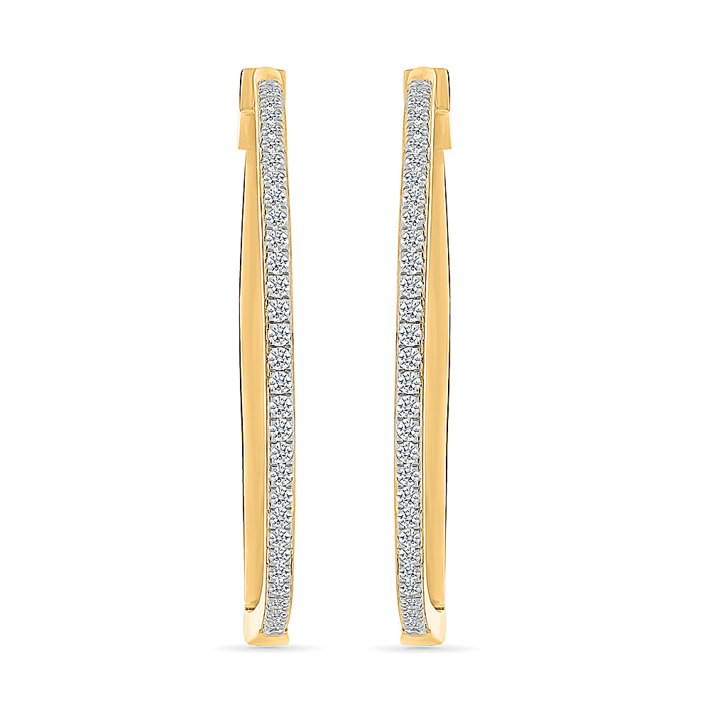 Orbs Gold & Diamond Hoop Earrings