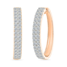 Dangle Elegant Linear Gold & Diamond Earrings