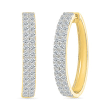 Dangle Elegant Linear Gold & Diamond Earrings