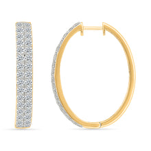 Dangle Elegant Linear Gold & Diamond Earrings