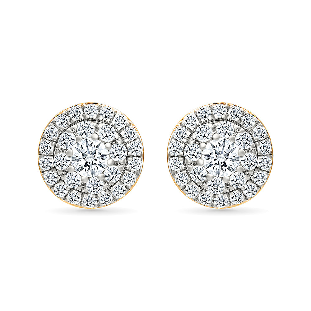 Sivan Gold & Diamond Stud Earrings