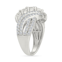 Leaf Crossover Diamond Ring