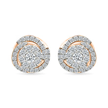 Lila Gold & Diamond Studs Earrings