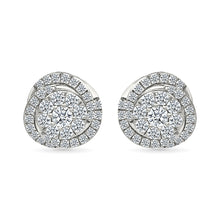 Lila Gold & Diamond Studs Earrings