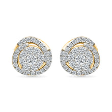 Lila Gold & Diamond Studs Earrings