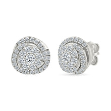 Lila Gold & Diamond Studs Earrings