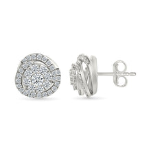 Lila Gold & Diamond Studs Earrings