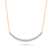Diamond Cluster Curve Necklace
