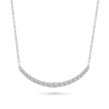 Diamond Cluster Curve Necklace