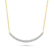 Diamond Cluster Curve Necklace