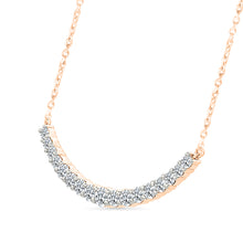 Diamond Cluster Curve Necklace