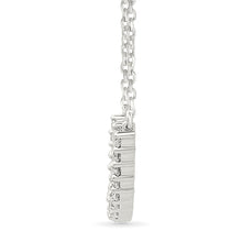 Diamond Cluster Curve Necklace