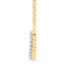 Diamond Cluster Curve Necklace