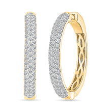 Classic Halos Gold & Diamond Hoops Earrings