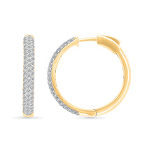 Classic Halos Gold & Diamond Hoops Earrings