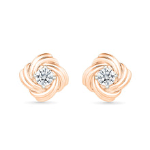 Spiral Gold & Diamond  Earrings