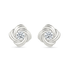 Spiral Gold & Diamond  Earrings