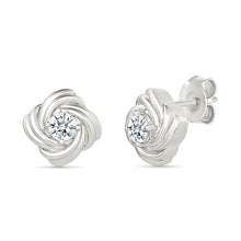 Spiral Gold & Diamond  Earrings