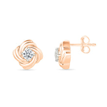 Spiral Gold & Diamond  Earrings