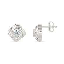 Spiral Gold & Diamond  Earrings