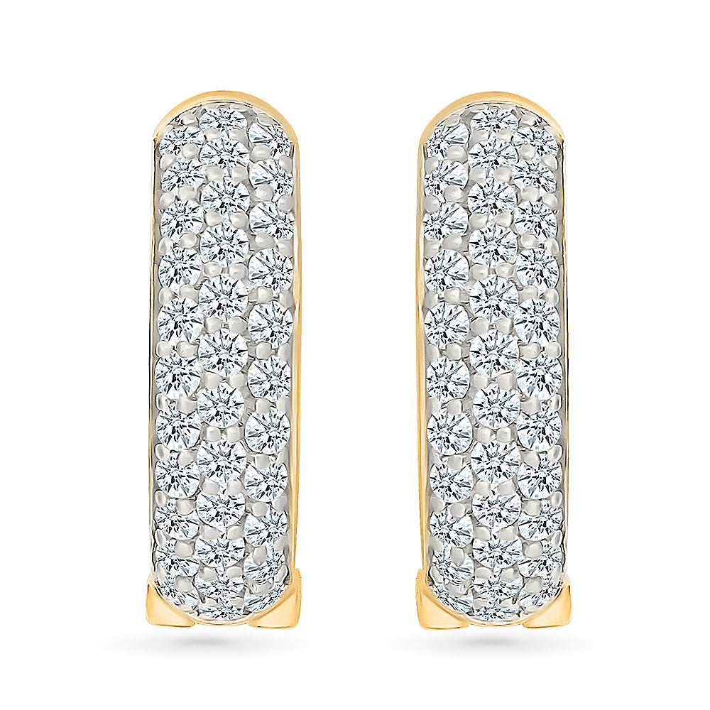 Collinear Gold & Diamond  Earrings