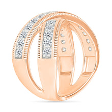 Flaunt Wave Gold & Diamond Ring