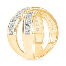 Flaunt Wave Gold & Diamond Ring