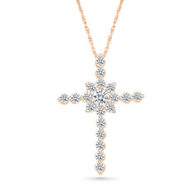 Dazzling Gold & Diamond Cross Pendant