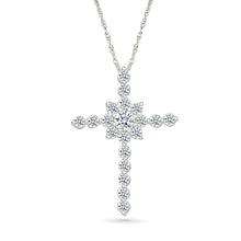 Dazzling Gold & Diamond Cross Pendant