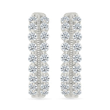 Shinning Diva Gold & Diamonds Hoops Earrings