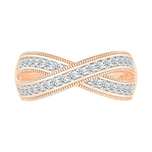 Crossed Treasure Diamond Ring